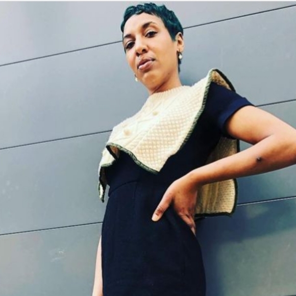 Rth cable knit petite poncho - Picture 6 of 6